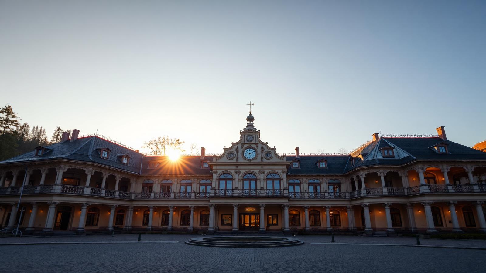 Art nouveau Sprudelhof in Bad Nauheim, Wetterau district
